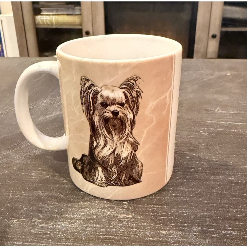 Yorkie Dog Mug Encore Barbara Augello Yorkshire Terrier Ceramic Cup